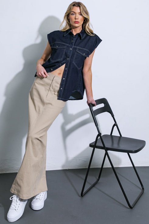lets-just-relax-denim-top Flying Tomato-Sophia's Style-3